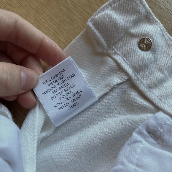 Apiece Apart High Waisted Straight Leg Jeans Sz 2 EUC White - Picture 11 of 14